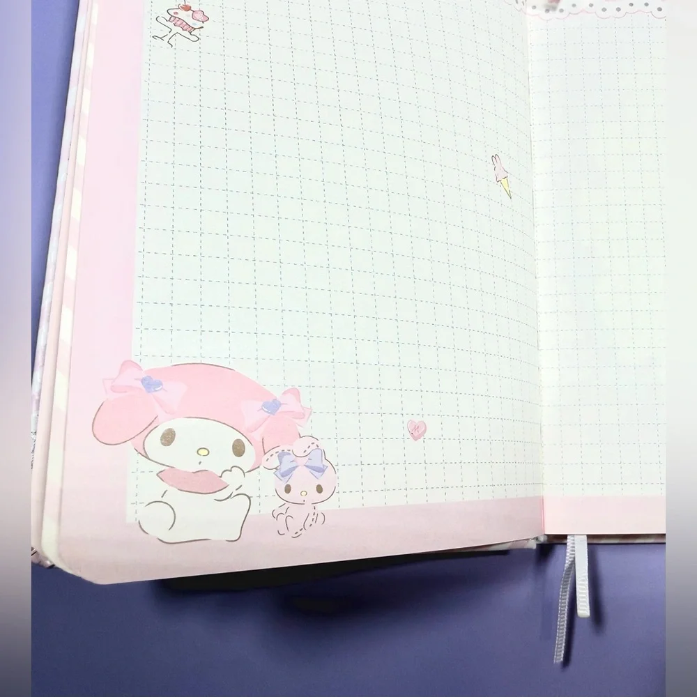 Sanrio My Melody Pastel Pink and White Striped Undated Planner